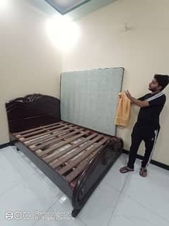 Wooden bed. strength 100\100. condition 100\100. Full furnished.