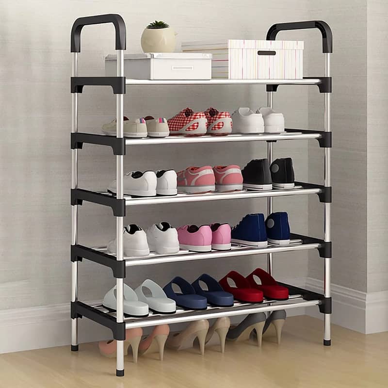 Heavyweight Stainless Steel Shoe Rack - Shoe Organizer Stand 0