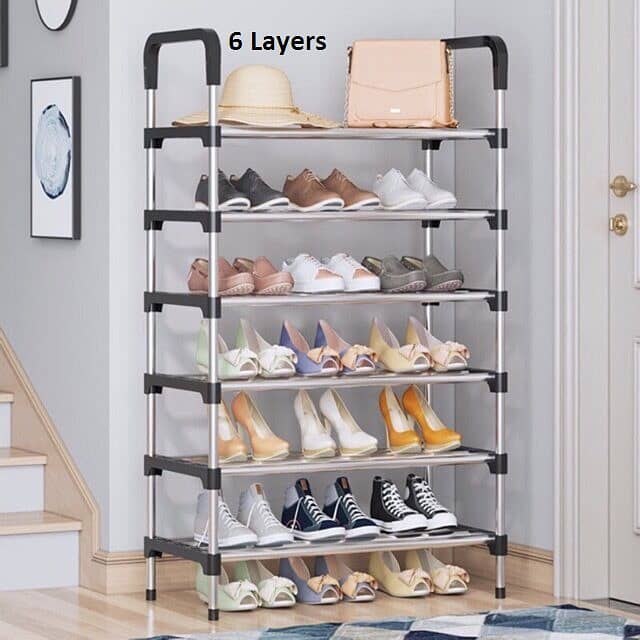 Heavyweight Stainless Steel Shoe Rack - Shoe Organizer Stand 1