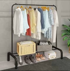 Cloth Hanging Stand - Metal Coat Rack Floor Hanger Storage Rack 0