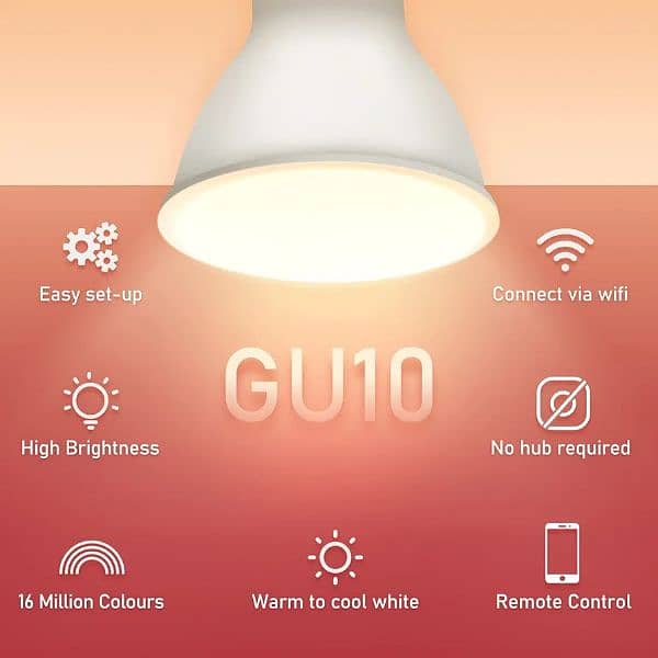 Enshine GU10 Smart Bulb, Tunable White and RGB (4 PACK) 1