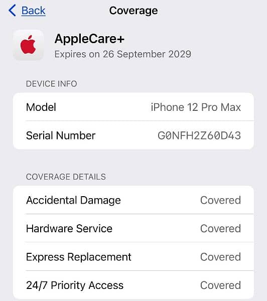 apple Iphone 12 Pro Max, apple care warranty till sep 2029 7