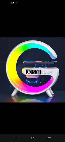 G Shaped wireless charger rgb light 2
