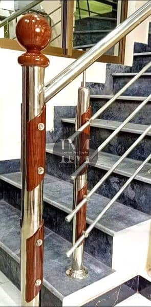 Steel, Glass railing, Grill, Frame, Stairs, Terrace, Stainless Steel 6