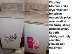 Washing Machine and Dryier/Spinner for sale (slightly used) 0