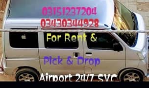 Hijet Van for Rent & P& D. 0