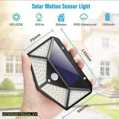 Solar Motion Sensor Outdoor Wall Light, Pack of 4 0