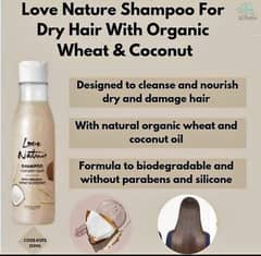 Shampoo for dry hair with wheat and coconut