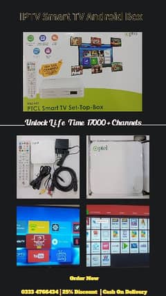 PTCL Android IPTV Smart Tv Box Free 17000+ Programs Free Home Delivery