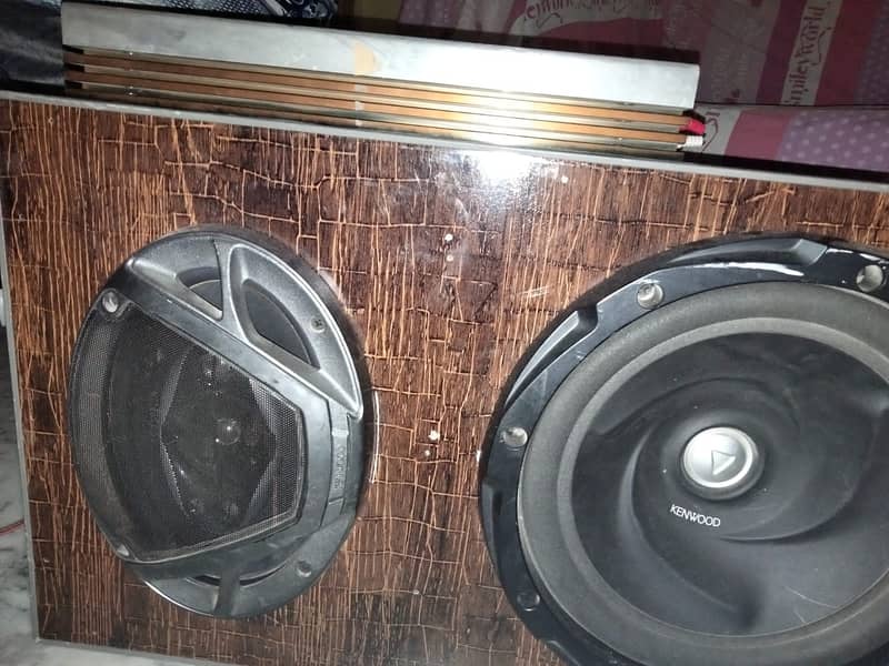 kenwood original woofer with 2 speaker and amplifier 1