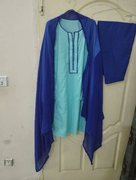 alkaram cotton kurta three piece dress for sale 1