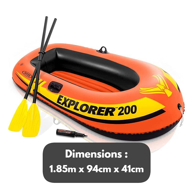 Intex Explorer 200 Inflatable Boat Ship Swimming Pool Rafting Fishing 3