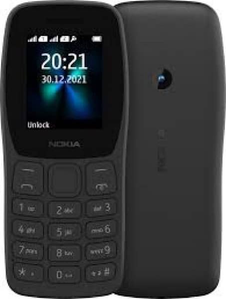 Nokia 110 mobile black colour box pack 2