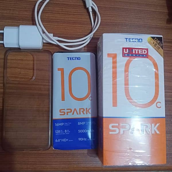 Tecno spark 10c 4+128 GB memory PTA approved new condition 0