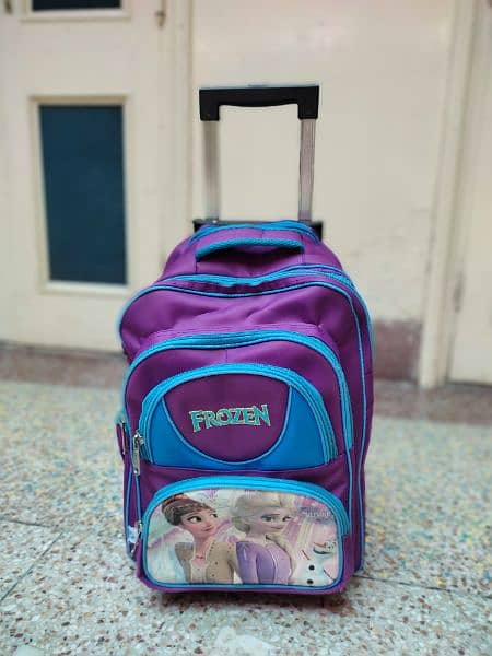 imported school bag with tyres/ frozen bag/ bag for girls/ trolley bag 1