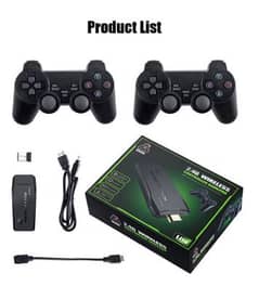 Game Console 4K HD Video Game Console 2.4G Dual Wireless Controller, C