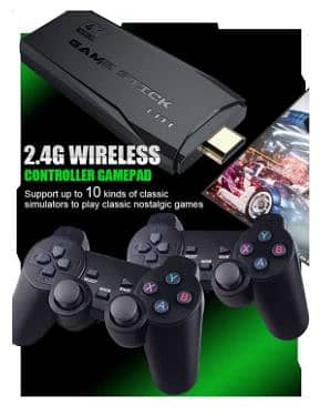 Game Console 4K HD Video Game Console 2.4G Dual Wireless Controller, C 1