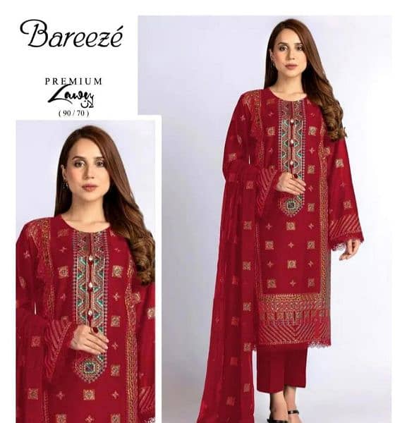 Printed lawn suit | 3 PC suit | casual dress | summer collection 14