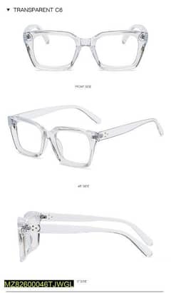 Women's Square Frame Sunglasses Transparent