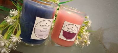 AROMANIA pair of 2 scented glass candles best aroma candles in town 0