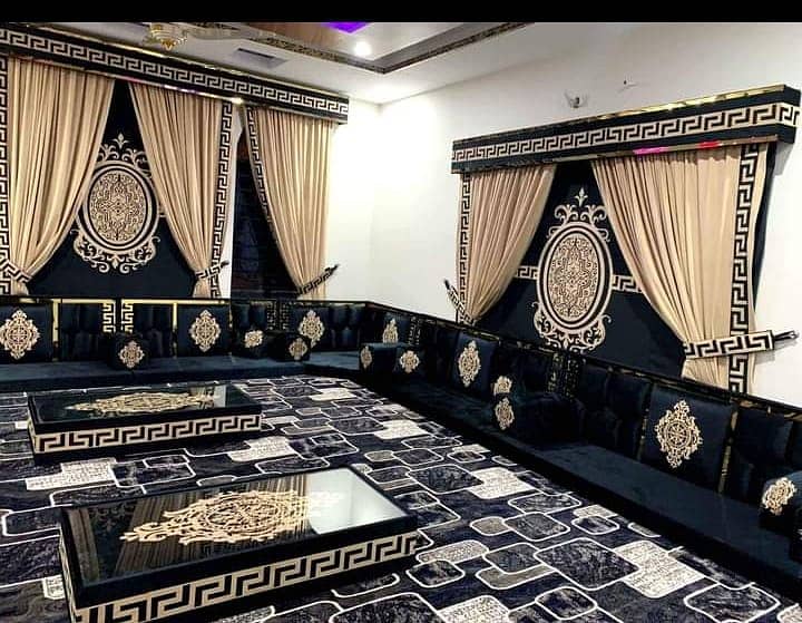 Brass Majlis -/Saudi Majlis/Arabic majlis /Arbi Sofa/stylish majlis 5