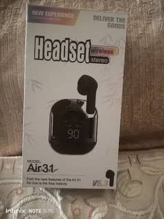 Air 31 headset bilkul new ha in touched