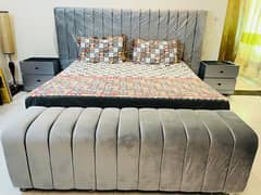 king bed with 2 side tables,mattress 8 inches,dressing table,couch 0
