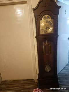 Grand Father Clock Westminster Pendulum – 17×65” – Brown