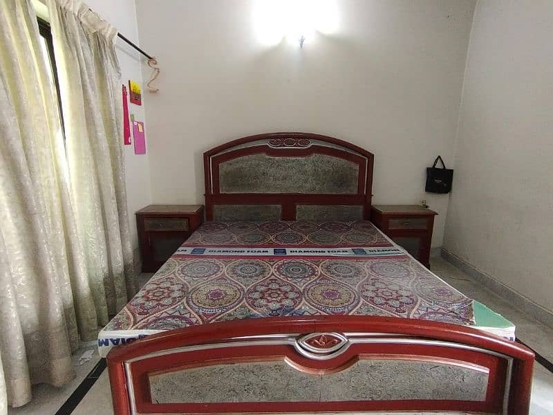 Wooden Bed Set with side tables 3