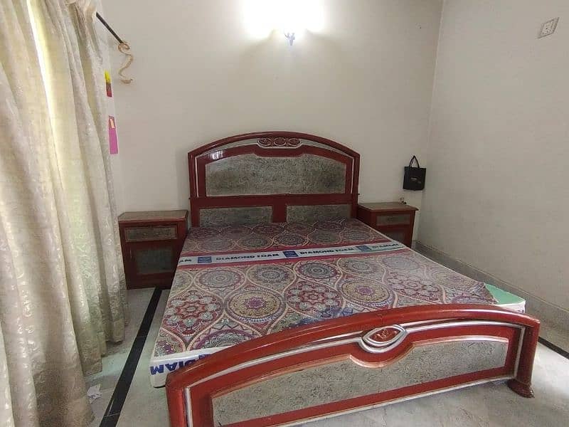 Wooden Bed Set with side tables 4