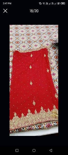 Red Lehnga with All jewelery and sandal 8#  with pars 2