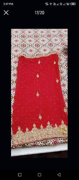 Red Lehnga with All jewelery and sandal 8#  with pars 4
