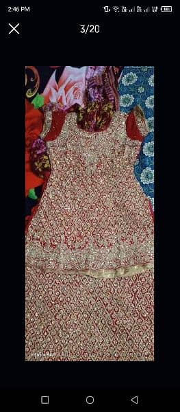 Red Lehnga with All jewelery and sandal 8#  with pars 13