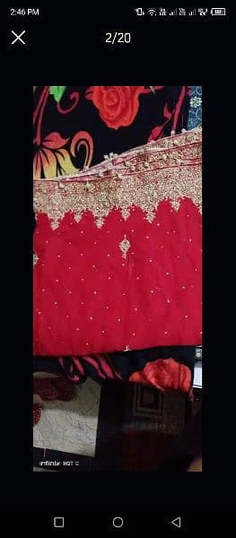 Red Lehnga with All jewelery and sandal 8#  with pars 14