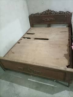 Double Bed without mattress for sell. fix price 10k