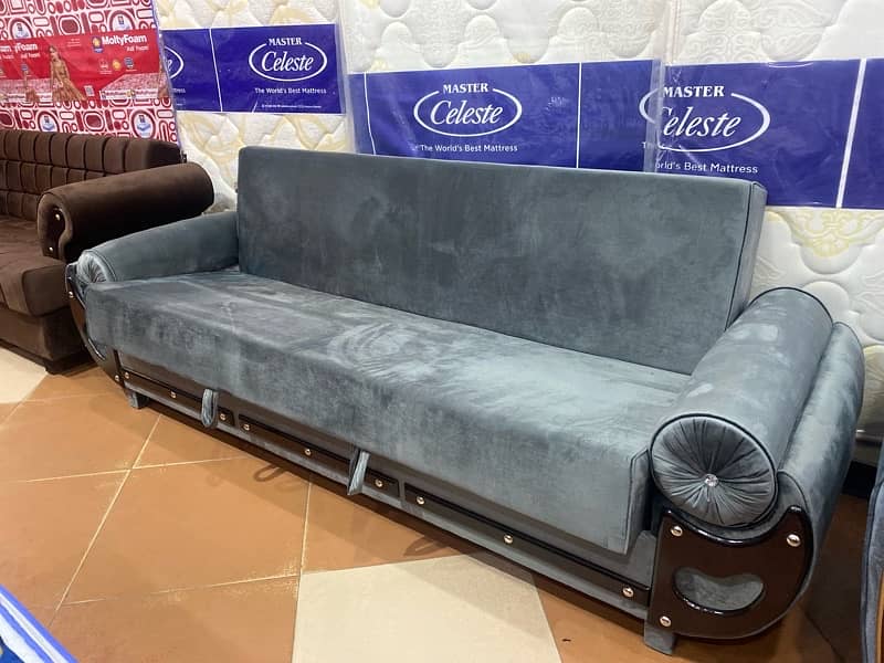 sofa cum bed (2in1)(sofa +bed)(Molty foam)(10 years warranty ) 0