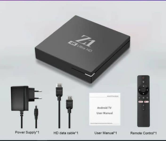 Z1 smart android TV box 4k ultra hd 1