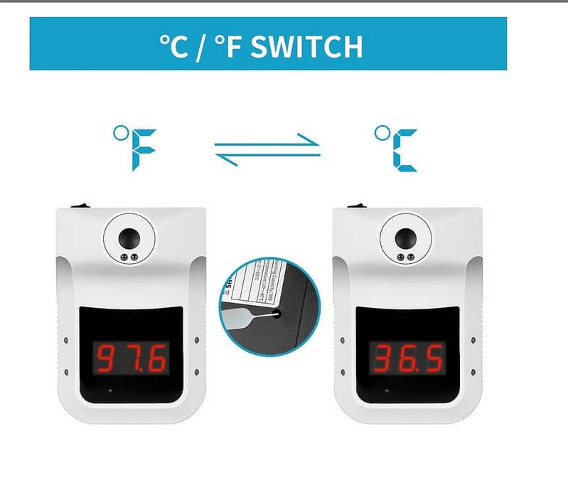 Non Contact Body Forehead Wall Infrared Temperature Meter Thermometer 6