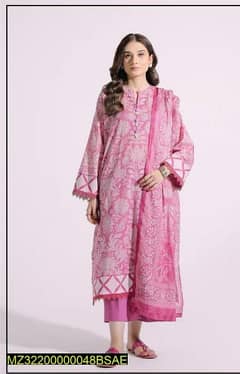 Zarmeen & Emaan unstitched lawn printed 3 pc suit 0