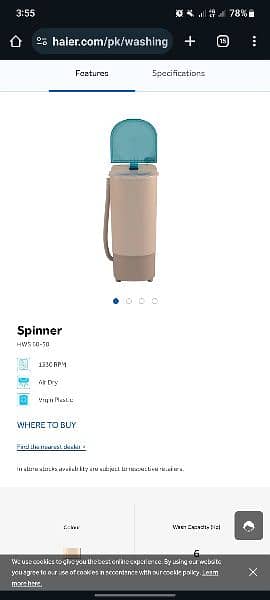 Haier spinner / dryer machine 10/10 condition 5
