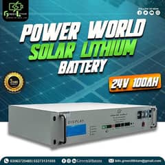 24V 100AH Power World Lithium Battery