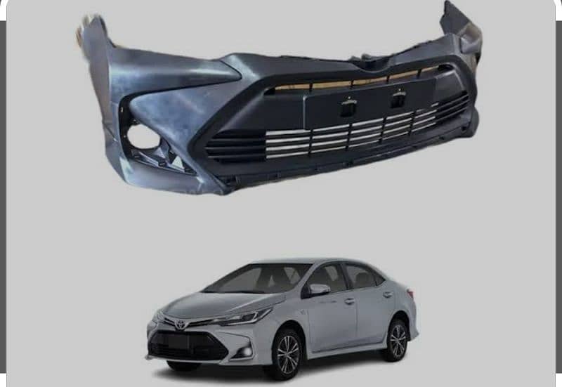 Corolla X Front bumper spoiler and grill 1
