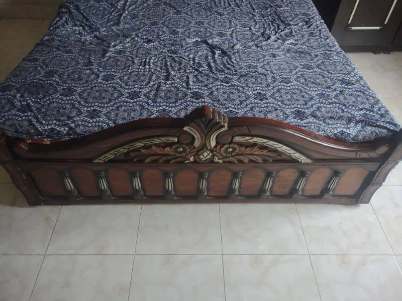 3 items only king size bed without matres wardrobe two door and dress 2