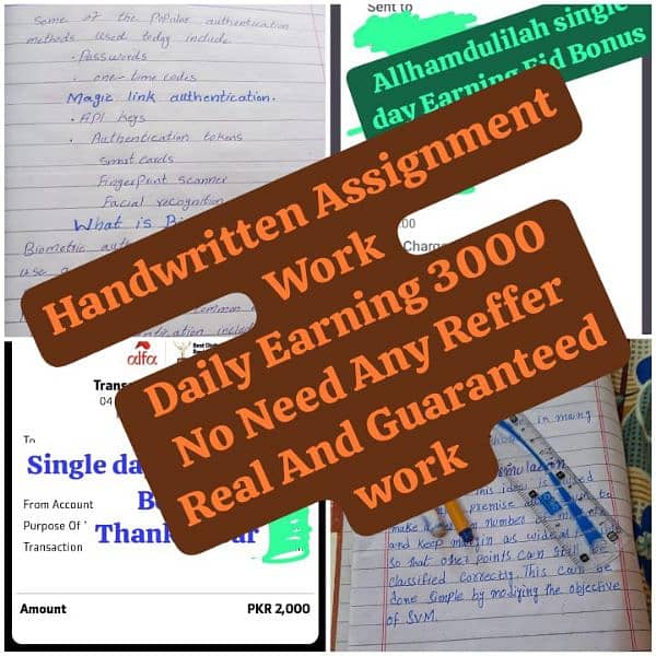 Handwritten Assignment Typing And Data Entry Work 0