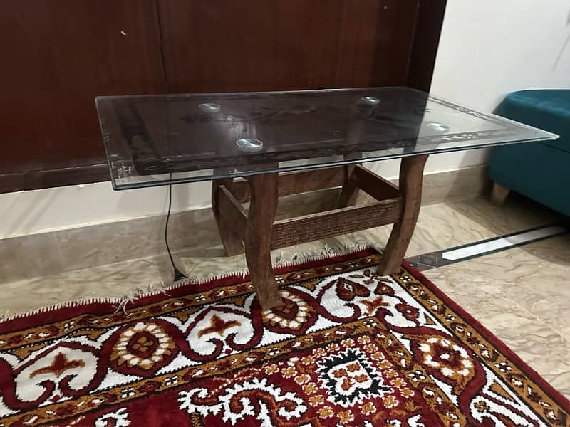 miror glass with wooden stand 3