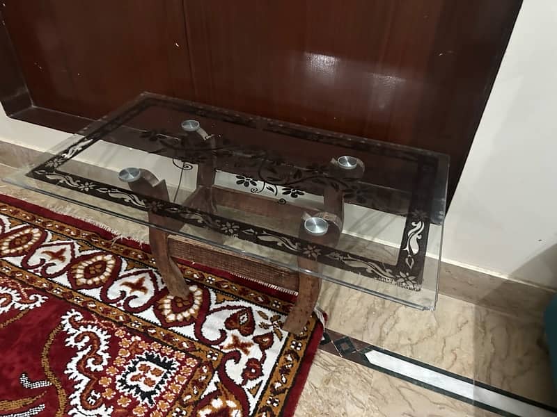 miror glass with wooden stand 4