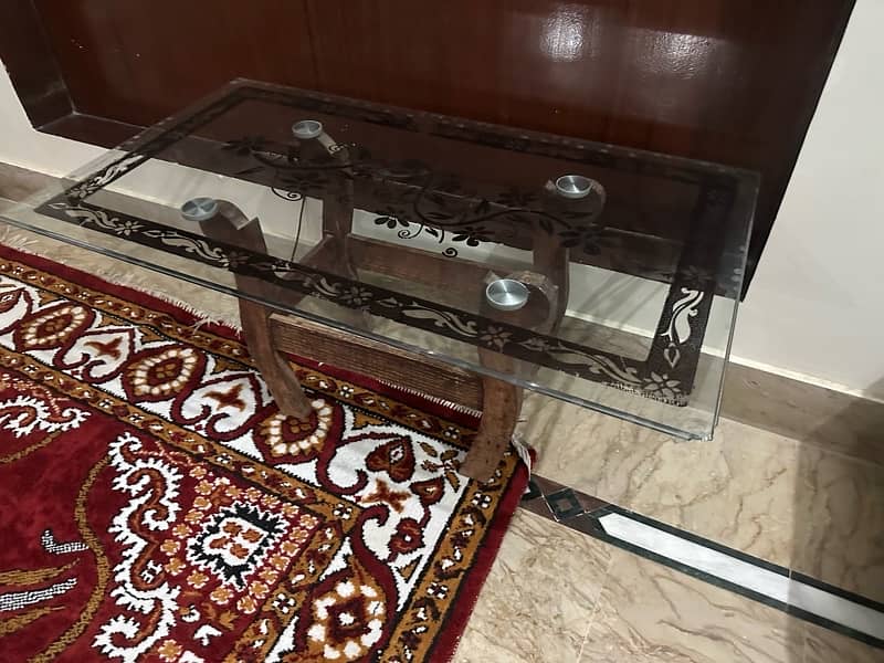 miror glass with wooden stand 5