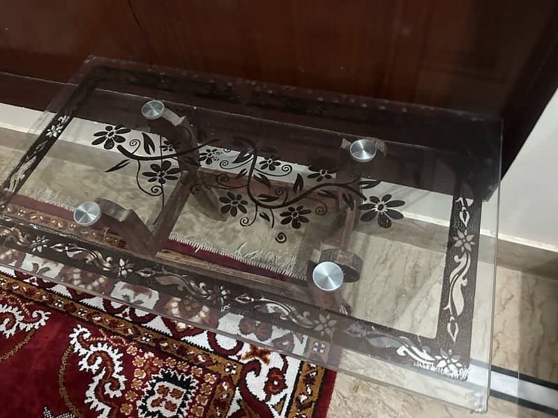 miror glass with wooden stand 6