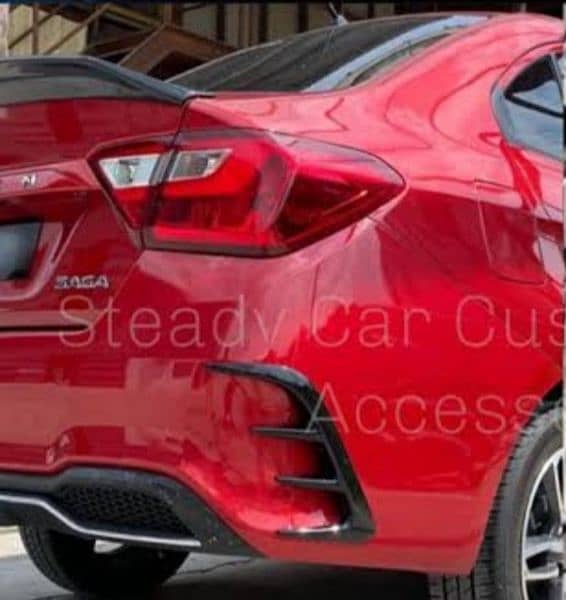 Proton Saga Rear Diffuser+Carbon Fiber Side Sill Plates+Engine Dressin 1