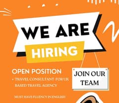 Travel consultants Required